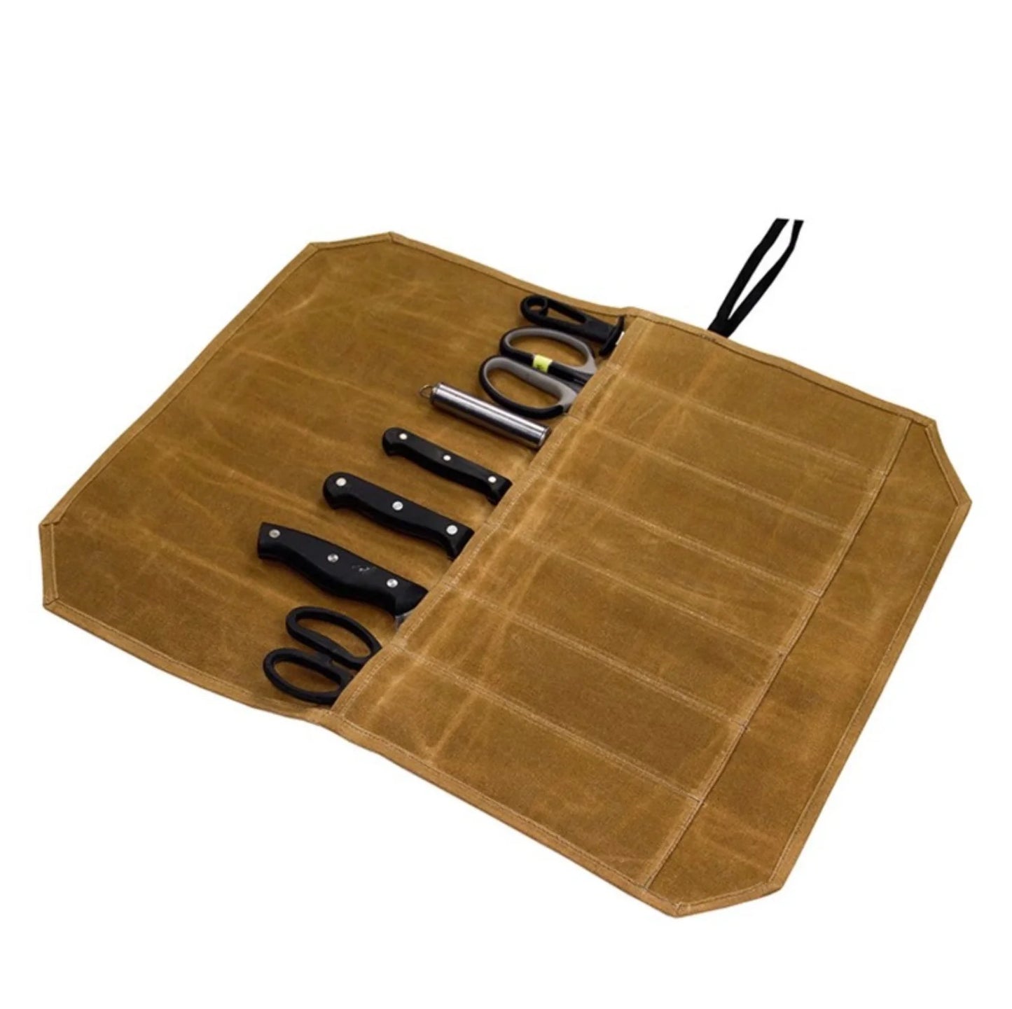 Waxed Canvas Knife Storage Roll 