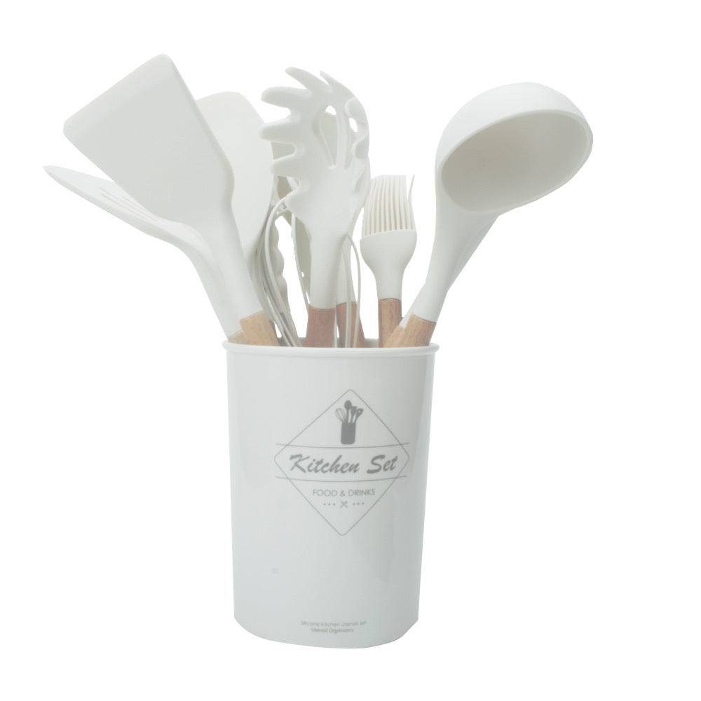 Silicone Cookware Featuring Ergonomic Wooden Handles